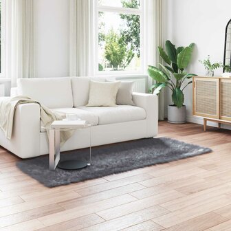 Nep Schapenvacht Tapijt Tafalla Antraciet 100 x 200 cm 1