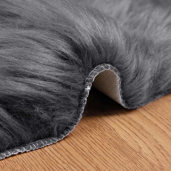 Nep Schapenvacht Tapijt Tafalla Antraciet 50 x 80 cm Polyester 9