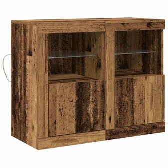 Bijzetkast 2 pcs Oud hout 41 x 37 x 67 cm Bewerkt hout 2