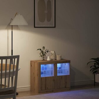 Bijzetkast 2 pcs artisanaal eikenkleurig 41 x 37 x 67 cm 5