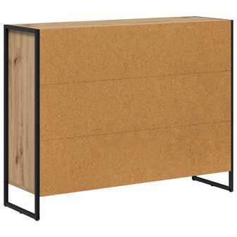 Bijzetkast Ambachtelijk eiken 96,5 x 30 x 75 cm Bewerkt hout 8