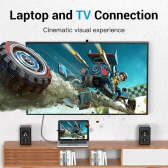 Adapter Mini DisplayPort naar HDMI Vention HAHBH Zwart 2 m 2