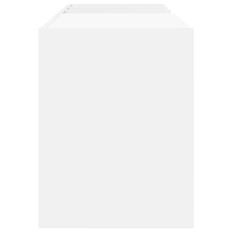 Platenkast met plank Wit 78.5 x 35 x 45 cm Bewerkt hout 6