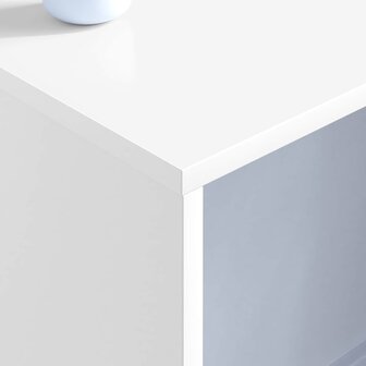 Aan de muur bevestigd bureau Wit 100 x 45 x 30 cm Bewerkt hout 4