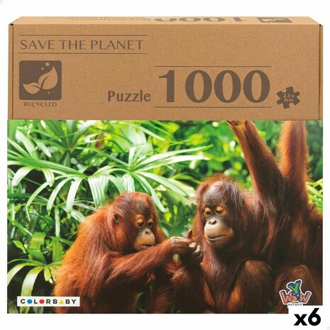 Puzzel Colorbaby Orangutan 6 Stuks 68 x 50 x 0,1 cm 1