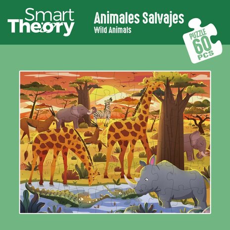 Kinderpuzzel Colorbaby Wild Animals 60 Onderdelen 60 x 44 cm (6 Stuks) 3