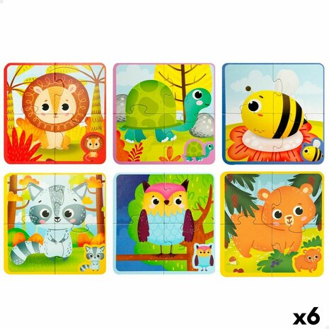 Kinderpuzzel Lisciani Tactiel 24 Onderdelen 16 x 0,1 x 16 cm (6 Stuks) 1