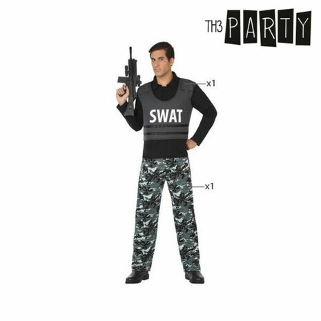 Kostuums voor Volwassenen S.W.A.T. Politie - Maat: M/L 3