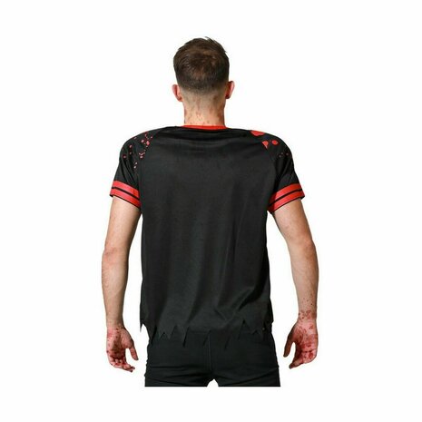 Kostuums voor Volwassenen Zwart Bloederig Rugby (1 Onderdelen) - Maat: M/L 6