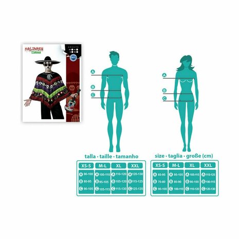 Kostuums voor Volwassenen Zwart Kostuums voor Volwassenen Mexico (1 Onderdelen) 4