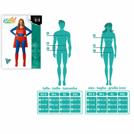 Kostuums voor Volwassenen Superheld Vrouw - Maat: M/L 5