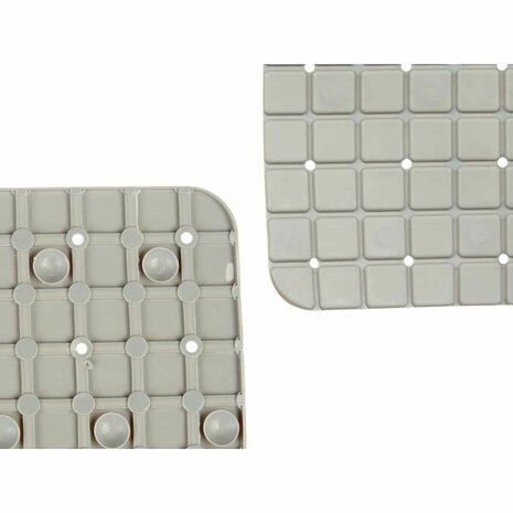 Antislipmat voor in de douche Ruiten Grijs PVC 67,7 x 38,5 x 0,7 cm (6 Stuks) 3