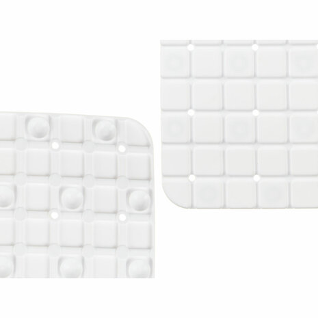 Antislipmat voor in de douche Ruiten Wit PVC 50,3 x 50,3 x 0,7 cm (6 Stuks) 3