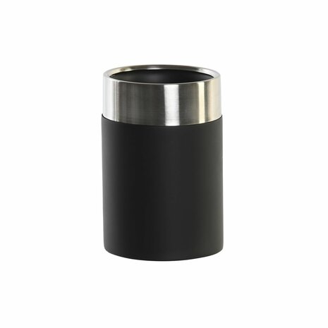 Tandenborstelhouder DKD Home Decor Zwart Zilverkleurig Hars Roestvrij staal 7 x 7 x 10,5 cm (12 Stuks) 1