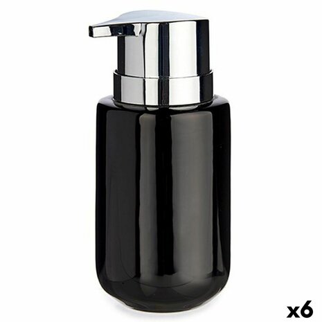 Zeepdispenser Zwart Zilverkleurig Metaal Keramisch 350 ml (6 Stuks) 1