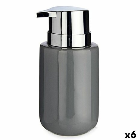 Zeepdispenser Grijs Zilverkleurig Metaal Keramisch 350 ml (6 Stuks) 1
