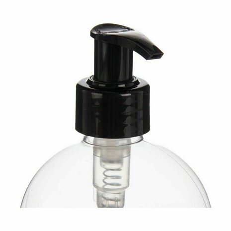 Zeepdispenser Zwart Transparant Plastic 500 ml (12 Stuks) 3