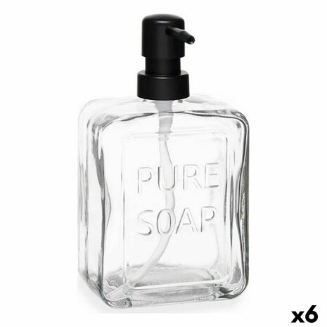 Zeepdispenser Pure Soap Kristal Transparant Plastic 570 ml (6 Stuks) 1