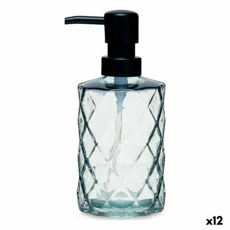 Zeepdispenser Diamant Kristal Zwart Plastic 410 ml (12 Stuks) 1