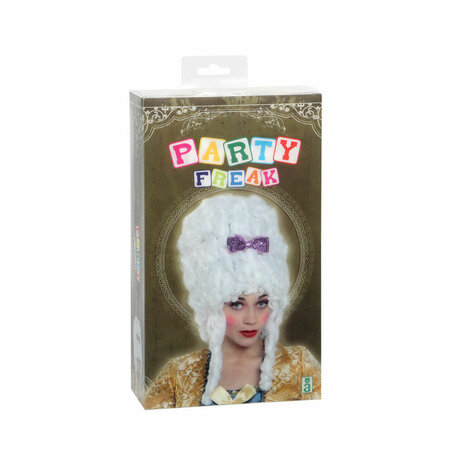 Vintage Pruik Wit Krullend Haar 3