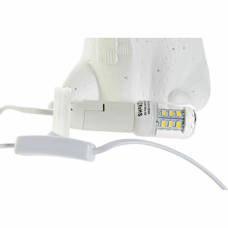 Bureaulamp DKD Home Decor 17 x 12 x 23 cm Porselein Wit 220 V 25 W 2