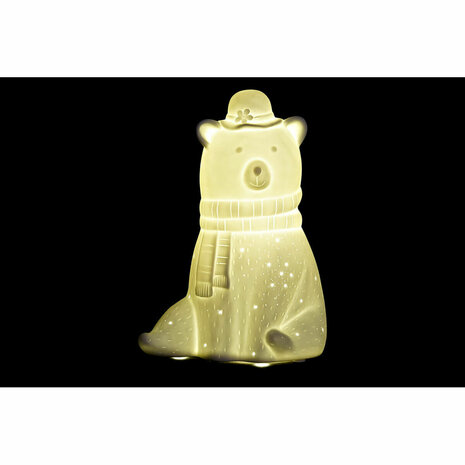 Bureaulamp DKD Home Decor 17 x 12 x 23 cm Porselein Wit 220 V 25 W 3