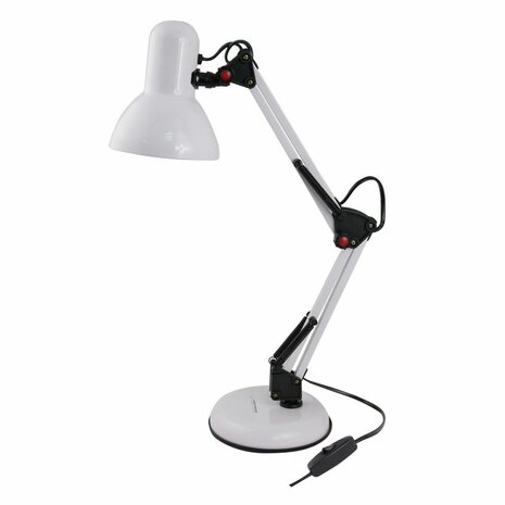 Bureaulamp Esperanza ELD112W Wit Zwart Plastic 12 W 2