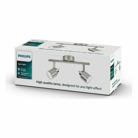Plafondlamp Philips Meranti 10 x 28,5 x 15,5 cm Zilverkleurig Metaal 2