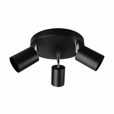 Plafondlamp EDM GU10 50 W Zwart Plastic Ø 20 x 9 x 14,6 cm 1