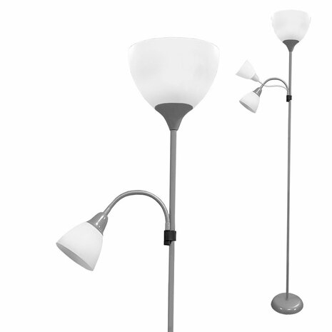 Vloerlamp EDM Boston Zilverkleurig Metaal 220-240 V 60 W 2