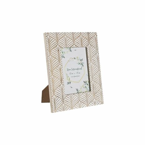 Fotolijsten DKD Home Decor 22,5 x 2 x 28 cm Kristal Bruin Wit Mangohout Stads 1