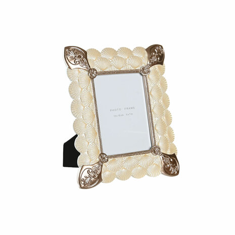 Fotolijsten DKD Home Decor 22,8 x 2,6 x 28,6 cm Kristal Koper Wit Hars Romantiek 1