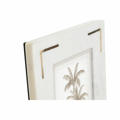 Fotolijsten Home ESPRIT Wit Gouden Blik Marmer Natuurlijk Shabby Chic 20 x 2 x 25 cm 3