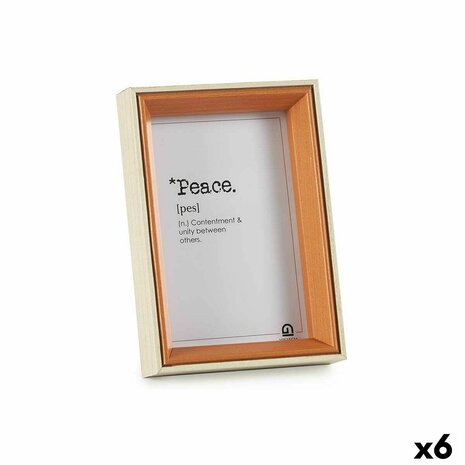 Fotolijsten Kristal Bruin Wit Hout MDF (12 x 17 x 3 cm) (6 Stuks) 1