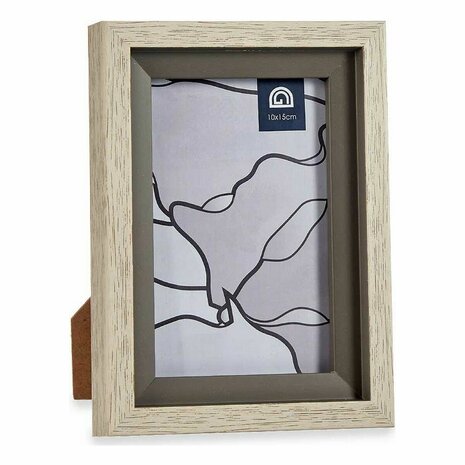 Fotolijsten 13,5 x 18,8 x 2 cm Kristal Grijs Beige Plastic (6 Stuks) 2