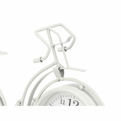 Tafelklok Fiets Wit Metaal 33 x 22,5 x 4,2 cm (4 Stuks) 2