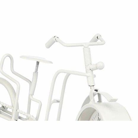 Tafelklok Fiets Wit Metaal 33 x 21 x 4 cm (4 Stuks) 3