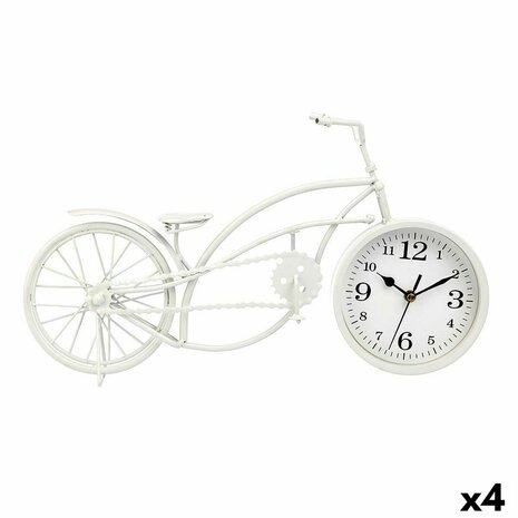 Tafelklok Fiets Wit Metaal 42 x 24 x 10 cm (4 Stuks) 1