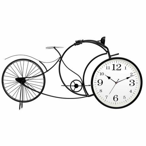 Tafelklok Fiets Zwart Metaal 95 x 50 x 12 cm 1