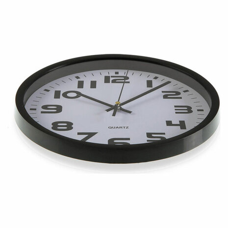 Muurklok Versa Zwart Plastic 3,8 x 25 x 25 cm 2