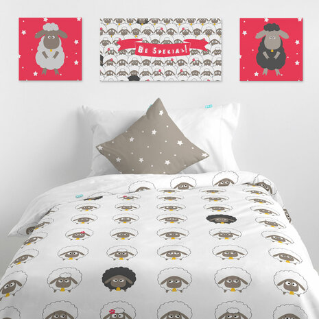 Canvas HappyFriday Baleno Teen Little sheep Multicolour 27 x 54 cm 2