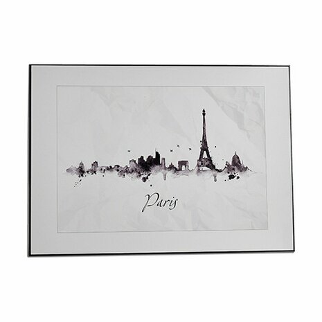 Schilderij Stad Zwart Wit spaanderplaat (81,5 x 3 x 121 cm) (3 Stuks) 3