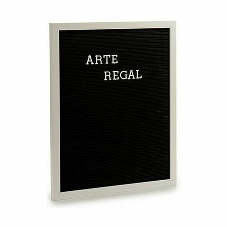 Schilderij Zwart Wit Paneel 144 Letters (2,5 x 50,5 x 40,5 cm) (12 Stuks) 2