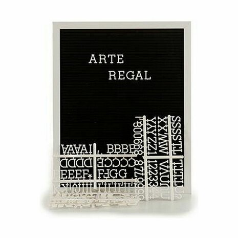 Schilderij Zwart Wit Paneel 144 Letters (2,5 x 50,5 x 40,5 cm) (12 Stuks) 3