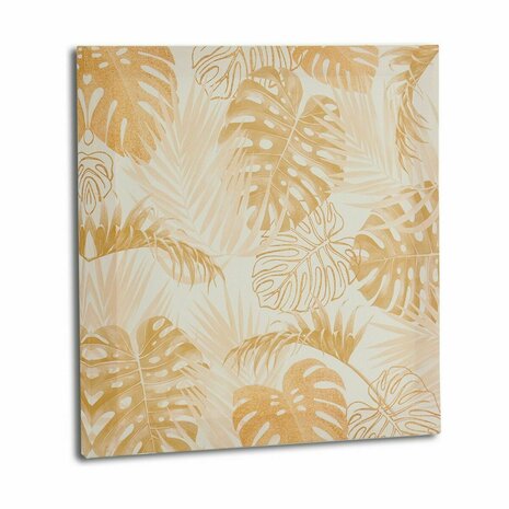 Canvas Blad van een plant Gouden 28 x 28 x 1,5 cm (36 Stuks) 2