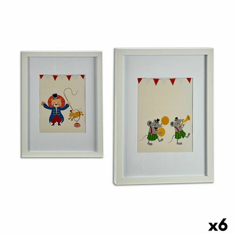 Schilderij Circus Multicolour Hout 33 x 3 x 43 cm 1