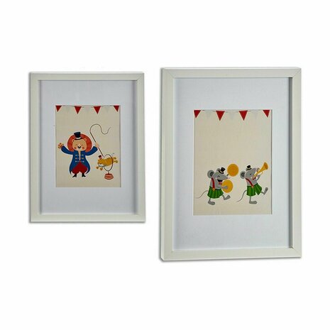 Schilderij Circus Multicolour Hout 33 x 3 x 43 cm 2