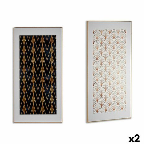 Canvas Geometrisch 61,5 x 3 x 121,5 cm (2 Stuks) 1