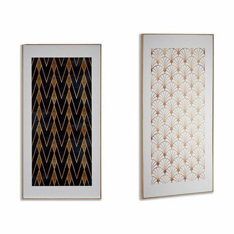 Canvas Geometrisch 61,5 x 3 x 121,5 cm (2 Stuks) 2