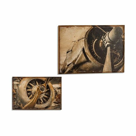 Canvas Vliegtuig 90 x 3 x 60 cm (4 Stuks) 2